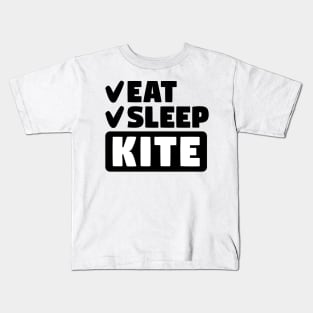 Eat, sleep, kite, repeat Kids T-Shirt